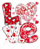 create valentines day, retro groovy love tshirt design