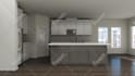 do home decorating plan with 3d model, render for bedroom, living room, kitchen