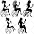 draw creative black and white silhouettes for you
