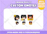 create custom chibi cute emotes for twitch, youtube, discord