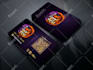 create luxury business card design with free qr code