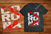 do bulk t shirt design with typography style in 5 hours