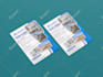design modern construction flyer and postcard withn 3h