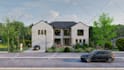 design modern realistic 3d house exterior with high quality rendering