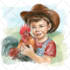create watercolor illustrations for children book, landscape