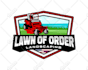 design landscape, lawn care, mowing and irrigation logo