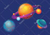 create fantasy, food  and galaxy vibe illustration for you