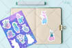 design cute illustrations for your stickers