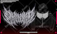 design death metal logo with texture and chrome effect
