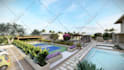 design 3d backyard front yard, garden, patio, pool, as landscape architect