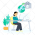 create a unique flat vector illustration