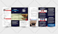design a clean professional trifold or bifold brochure