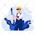 create a flat and modern illustration for apps and web