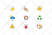 design flat vector icons of your choice