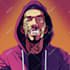 create vaporwave, synthwave, style portrait within 24 hour