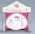do canopy tent design, table cover, feature flags,roll up banner