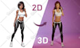 convert your 2d design into a 3d character model for games