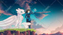 draw wallpaper, anime, lofi style, based on your imagination