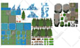 create pokemon pixel art map,custom topdown, tileset for rpg maker mv xp mz game