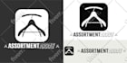 do contemporary line art text or badge logo design