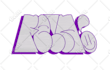 create a professional bubble graffiti design