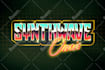make 80s retro logo designs with neon sign chrome effects