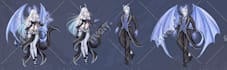 design anime or semi realism character, creature, create a concept sheet