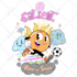 acid trippy cartoon illustrations and characters