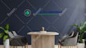 design realistic zoom virtual background with your logo