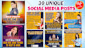 design social media posts, instagram, facebook, twitter ads