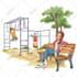 cute expressive children illustration