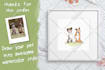 draw a cute watercolor art style of your pet portrait