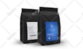 coffee sticker, coffee label, and coffee packaging designs using canva