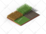 create isometric environment illustration low poly 3d