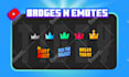 draw custom cute youtube loyalty badges and twitch emotes