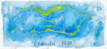 design a watercolor wedding map for save the date