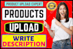 upload products listing product add to shopify etsy woocommerce wix opencart