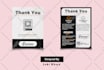 do product insert, package insert and amazon thank you card design