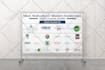 design print ready press conference or sponsors backdrop
