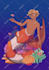 draw you or your character as a cartoon anime mermaid