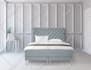 replace bedsheet design on a modern bedroom