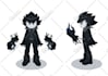 design anime style character sheets and original characters