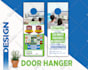 design door hanger and rack card in 24 hours