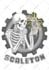 create custom art of skull and skeleton for shirt, merch or logo
