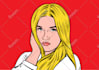 draw a retro pop art lichtenstein portrait