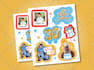 design a creative eye catching personalized sticker sheet