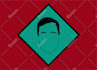 design a minimalist face silhouette, stencil, face logo