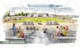 draw urban planning, architecture and cityscape sketches
