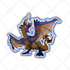create a monster hunter or dragon illustration and logo
