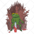 do degen banner, mascot or logo for funny meme coin art